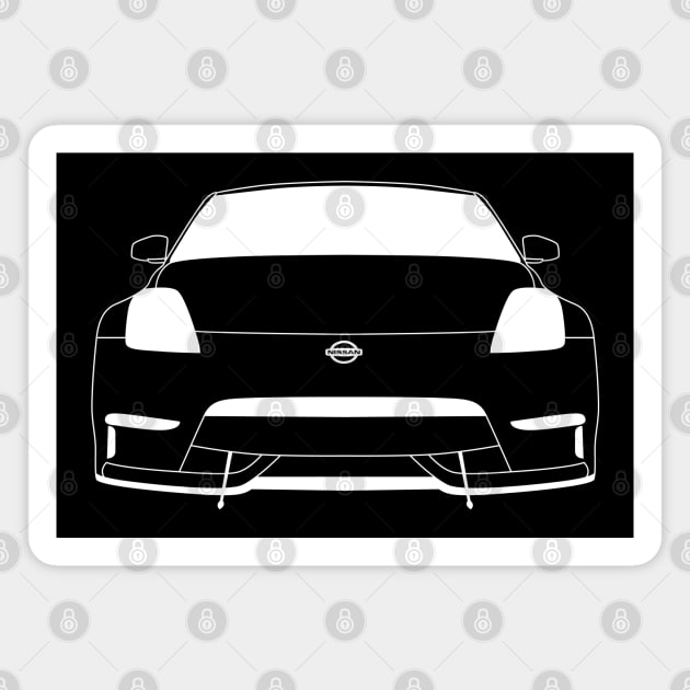 350 Nismo White Outline Magnet by kindacoolbutnotreally